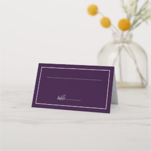 Purple and Silver Wedding Elegance Place Card