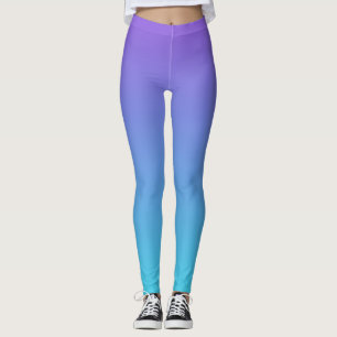 Purple and Teal Blue Ombre Leggings