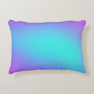 Purple and Teal Gradient Decorative Cushion