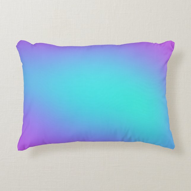 Purple and Teal Gradient Decorative Cushion (Front)