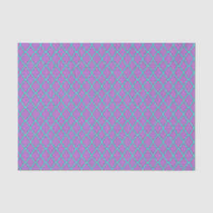 Purple and Teal Maroccan Quatrefoil Pattern Tissue Paper