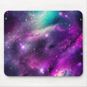 Purple and Teal Nebula Mousepad