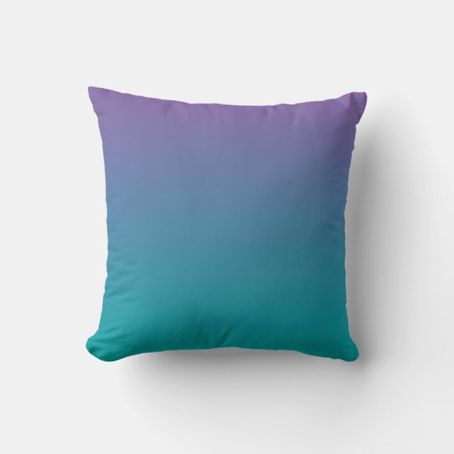 “Purple And Teal Ombre” Cushion (Front)