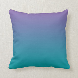 “Purple And Teal Ombre” Cushion