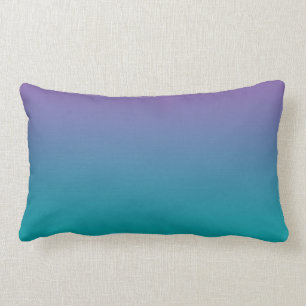 “Purple And Teal Ombre” Lumbar Cushion