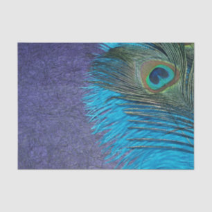 Purple and Teal Peacock Tissue Paper