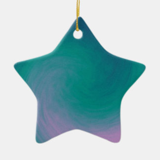 Purple and Teal Swirl Star Ornament
