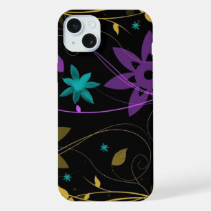 Purple and Turquoise Floral Vineyard iPhone 15 Plus Case