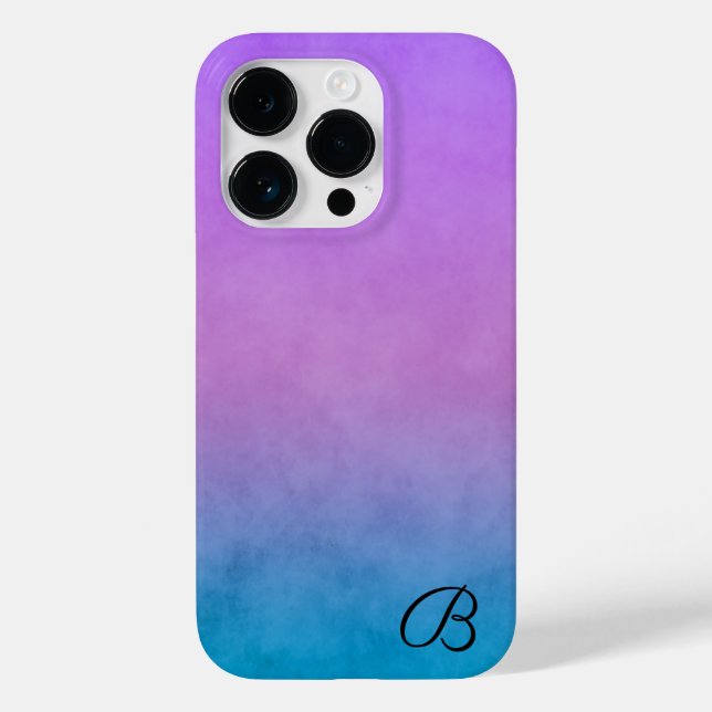 Purple and Turquoise Personalised Phone Case (Back)
