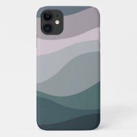 Purple and turquoise retro style waves decoration