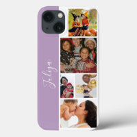 Purple and white 5 photo collage script