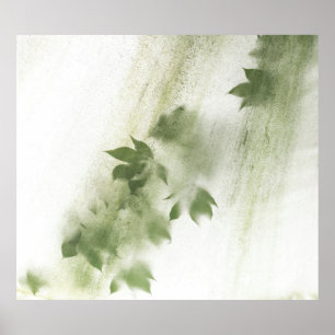 PURPLE AND WHITE ABSTRACT PAINTING POSTER