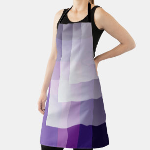 Purple and white apron