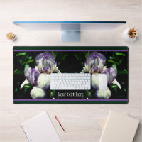 Purple And White Bearded Iris Flowers Personalised