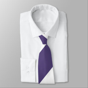 Purple and White Broad Regimental Stripe Tie