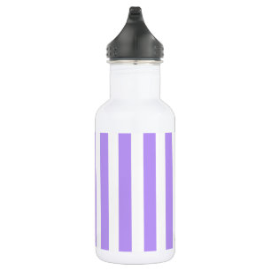 Purple and white candy stripes 532 ml water bottle