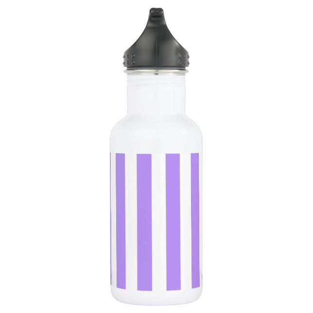 Purple and white candy stripes 532 ml water bottle (Right)