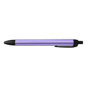 Purple and white candy stripes black ink pen