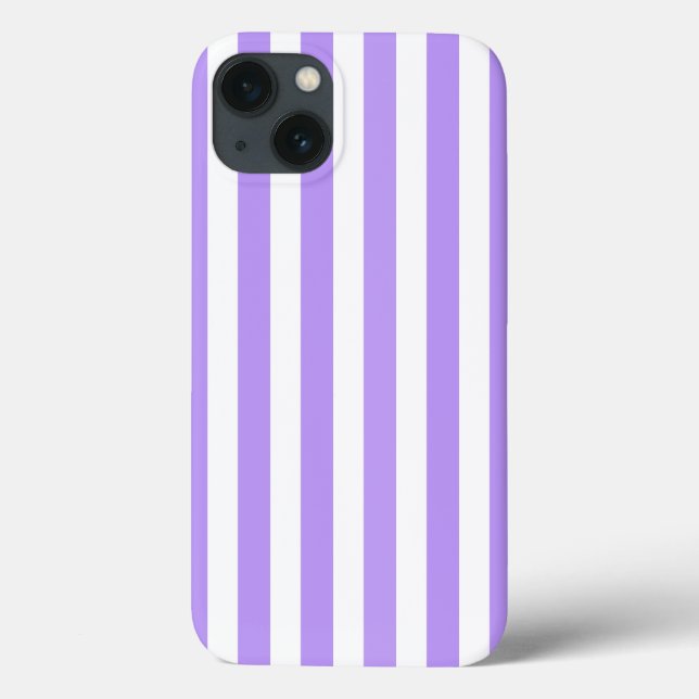 Purple and white candy stripes Case-Mate iPhone ca Case (Back)