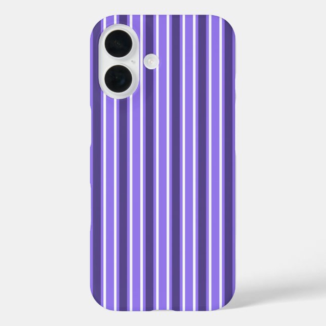 Purple and white candy stripes Case-Mate iPhone case (Back)