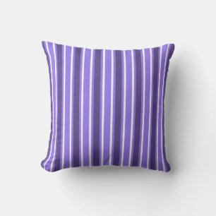 Purple and white candy stripes cushion