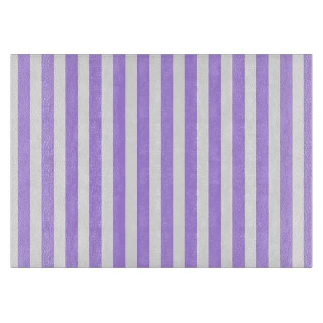 Purple and white candy stripes cutting board (Front)