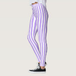 Purple and white candy stripes leggings<br><div class="desc">Purple and white candy stripes</div>