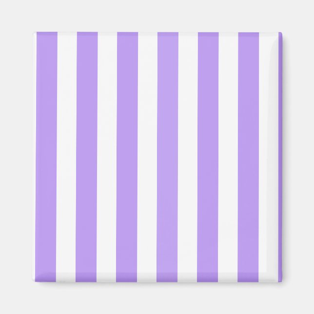Purple and white candy stripes magnet (Front)