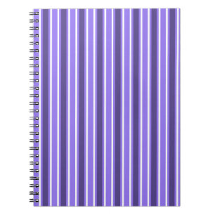 Purple and white candy stripes notebook