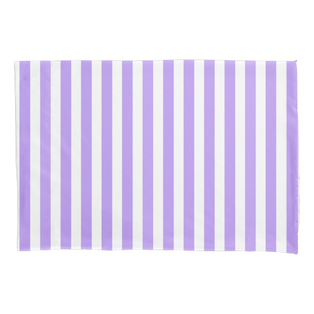 Purple and white candy stripes pillowcase (Front)