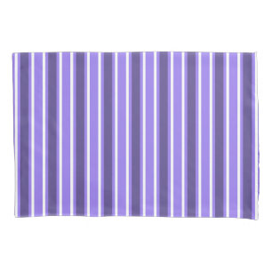 Purple and white candy stripes pillowcase