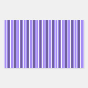 Purple and white candy stripes rectangular sticker