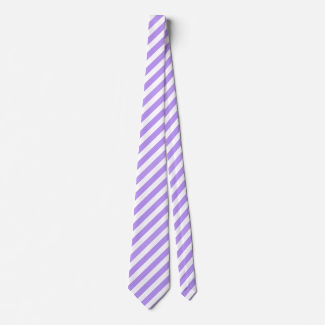 Purple and white candy stripes tie (Front)