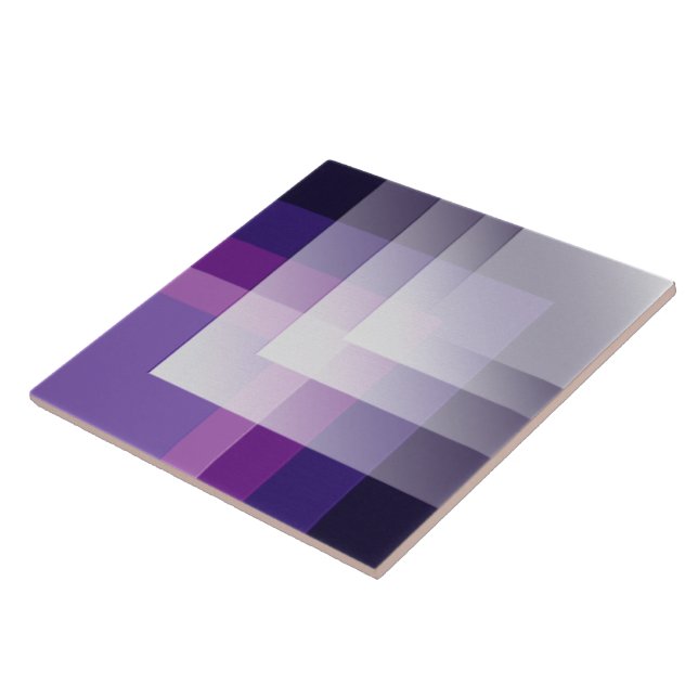 Purple and white ceramic tile (Side)