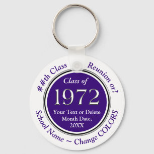 Purple and White, Cheap Class Reunion Favours, Key Ring