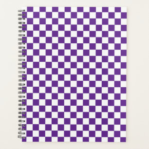   purple and white  Chequered 2024 Planner