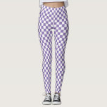 Purple and White Chequered Leggings<br><div class="desc">Purple and White Chequered Leggings</div>