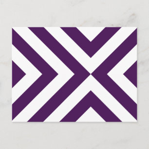 Purple and White Chevrons Postcard