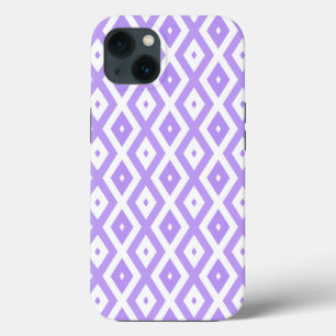 Purple and white diamond pattern Case-Mate iPhone 13 Case