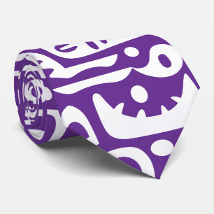 purple and white doodles 1 of 7 tie