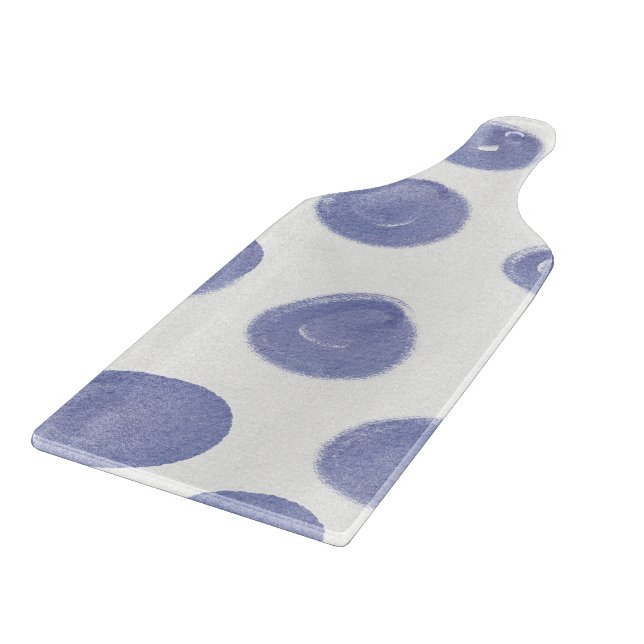 Purple And White Dots Circle Pattern Cutting Board (Corner)