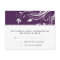 Purple and White Floral Swirls Wedding RSVP