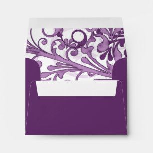 Purple and White Floral Wedding A2 Envelopes