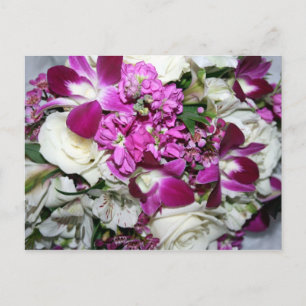 Purple and White Flower Arrangement Photo Postcard
