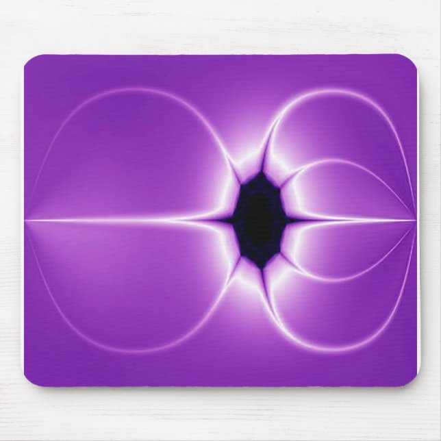 Purple And White Fractal Mouse Pad (Front)