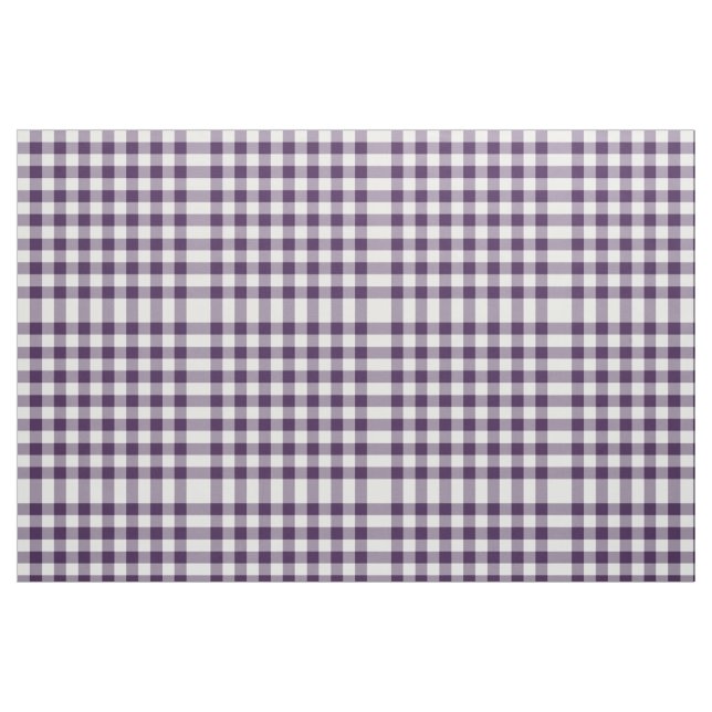 Purple and White Gingham Block Pattern Fabric (Fat Quarter)