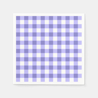 Purple And White Gingham Check Pattern Napkin