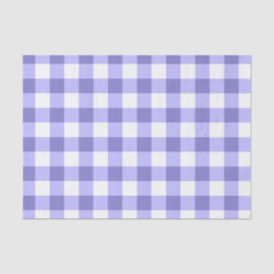Purple And White Gingham Check Pattern Tissue Paper