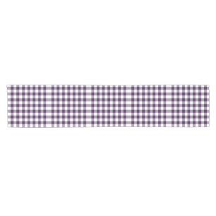 Purple and White Gingham Pattern Table Runner