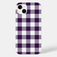 Purple and White Gingham Plaid